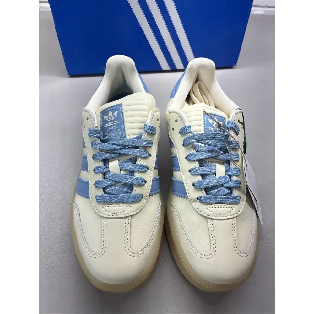 adidas Samba XLG Wonder White Ash Blue HQ0251 GS Youth 6.5 New With Box
